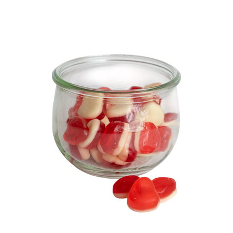 Caramelle Gommose Cuori Panna Fragola Ripieni